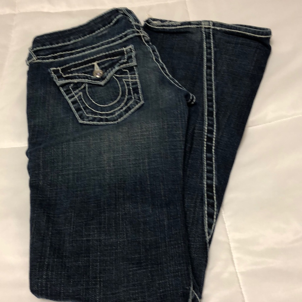 Authentic True Religion Jeans with white stitches